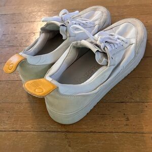 Oncept White Sneakers with Yellow Accents
